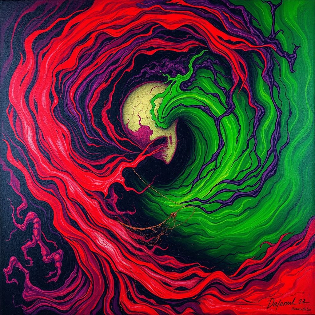 Abstract Soul in Dungeon of Despair, Surrealist Style