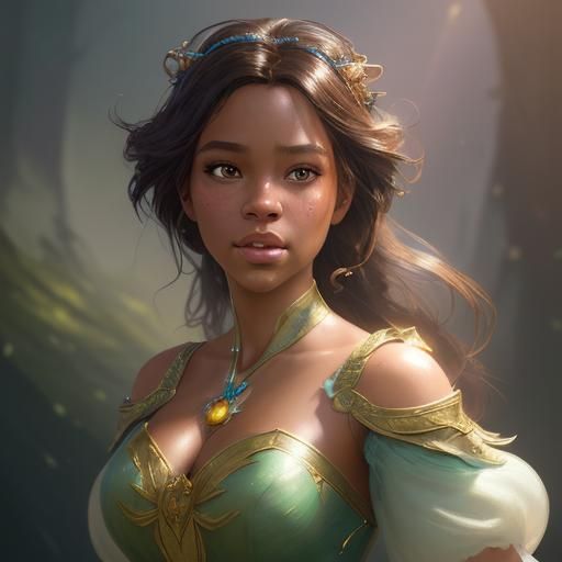 Disney Princess Tiana: Hyperdetailed Portrait