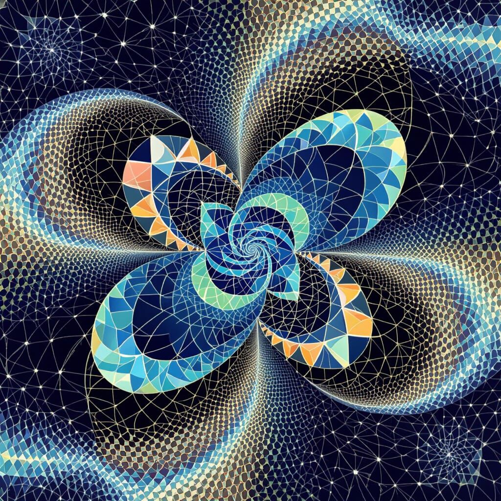 Surreal Non-Euclidean Geometry with Cosmic Fractals