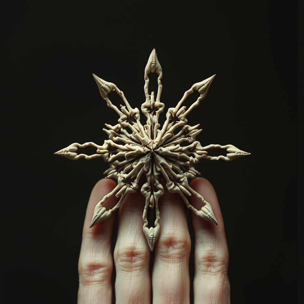 Eerie Star Formed from Finger Bones