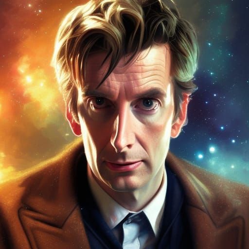 Doctor Who Portrait in Galactic Setting