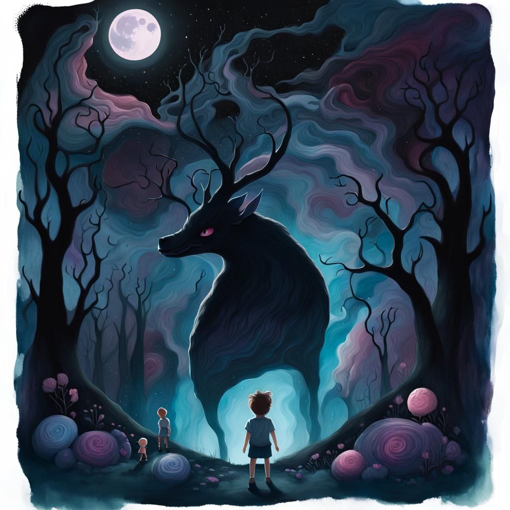 Enchanted Realm: A Hand-Painted Illustration