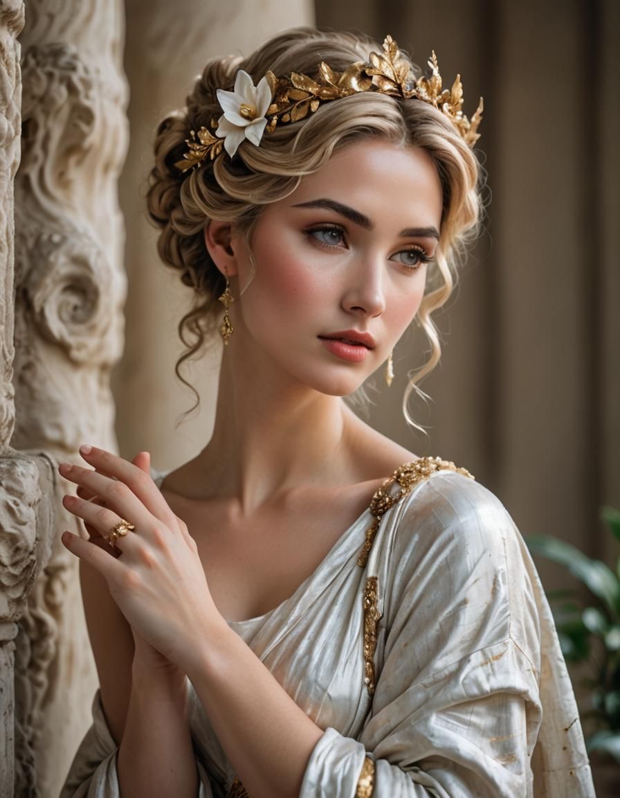 Goddess Aphrodite's Sophisticated Portrait