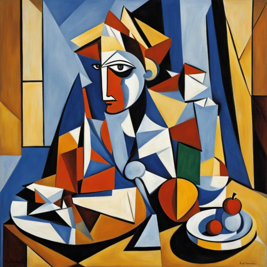 portrait picasso cubisim still life