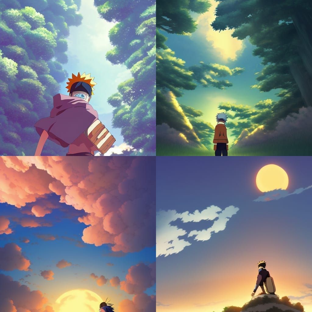 Naruto in Studio Ghibli Style, Anime Key Visual
