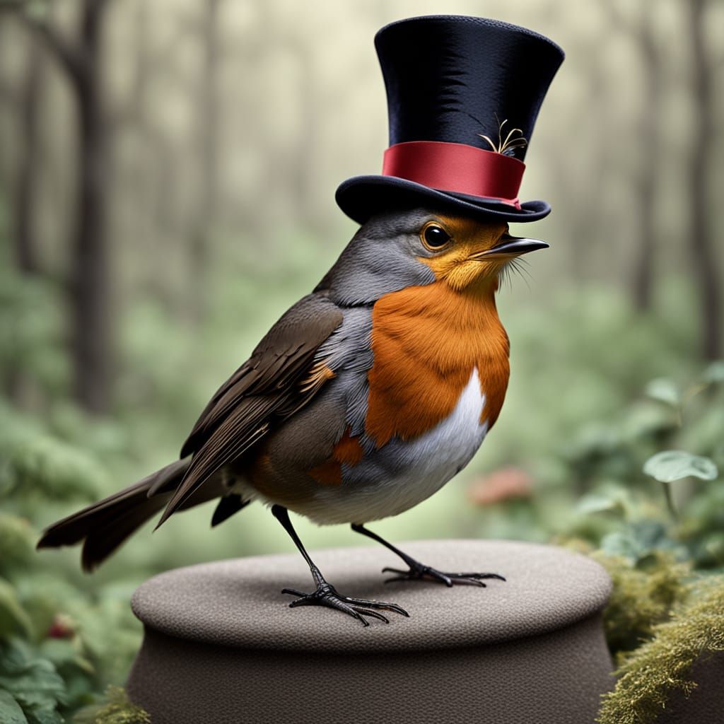 Robin in Top Hat and Tuxedo