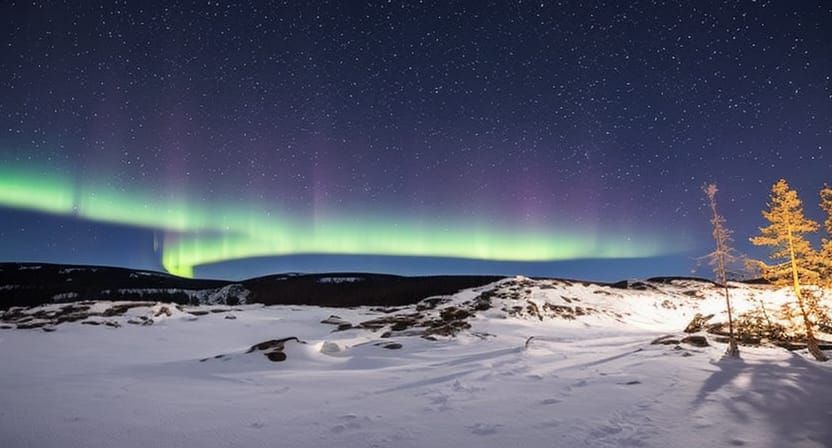 Ursa Major Shines in Lapland's Northern Lights