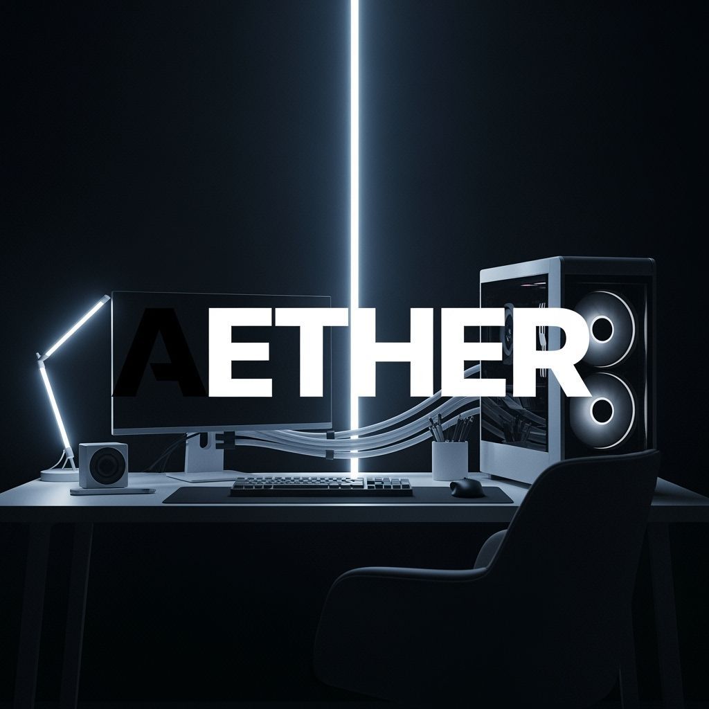 High-End PC Setup Cinematic Film Still