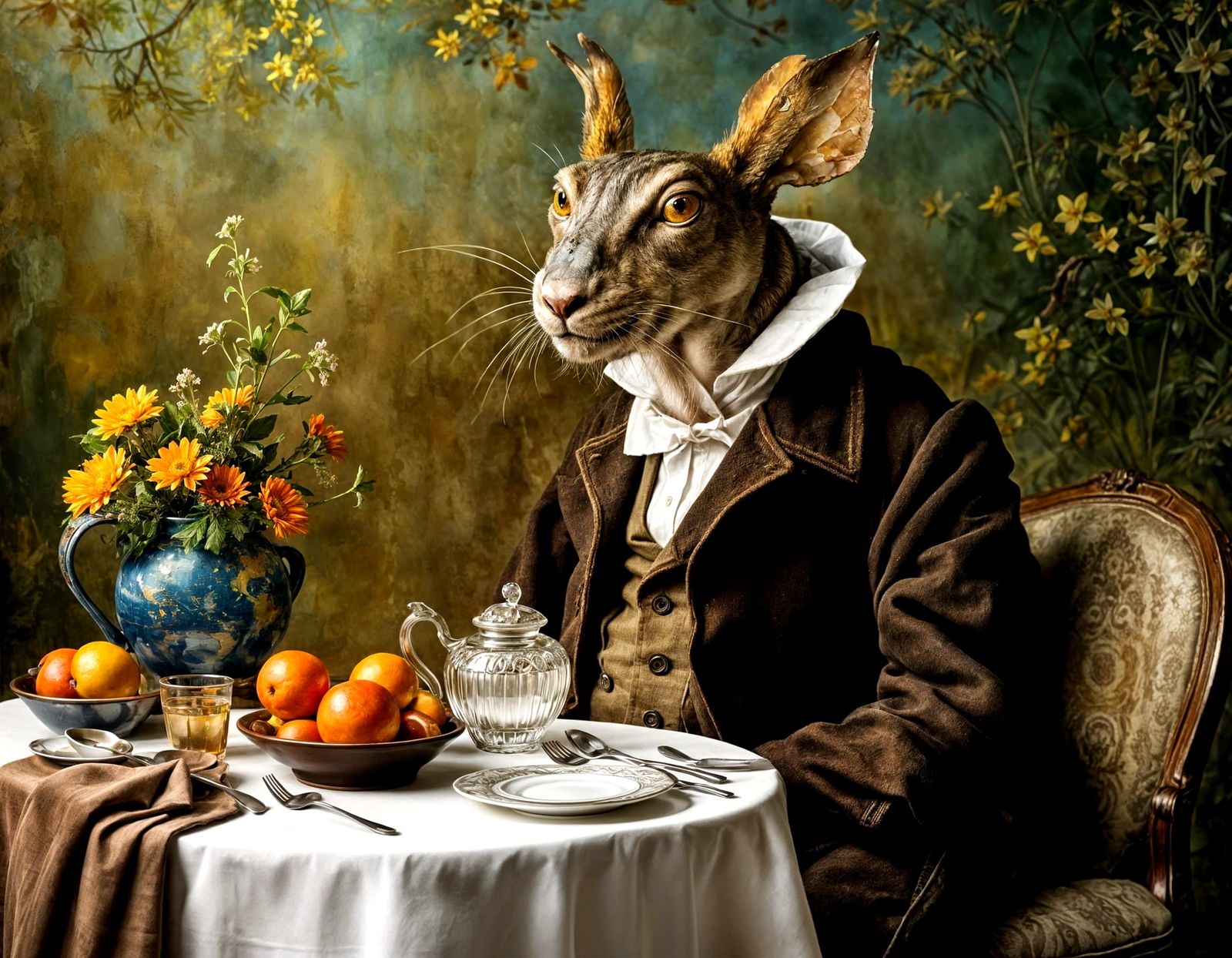 Peter Rabbit: having lunch at Bistro Bizzarro