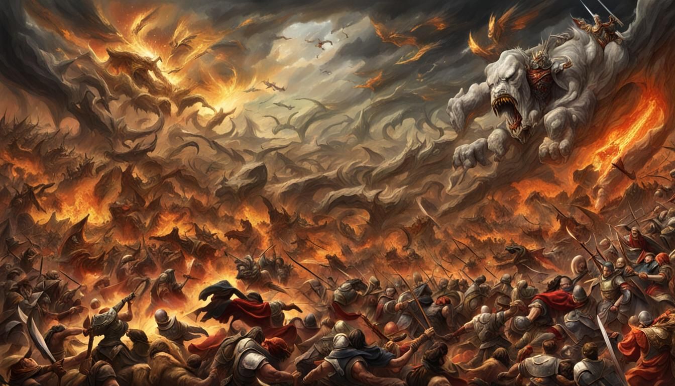 Epic Battle of Heaven and Hell Armies