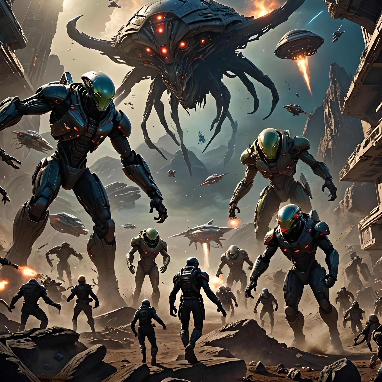 Team Saves Earth and Aliens: Fantasy Concept Art