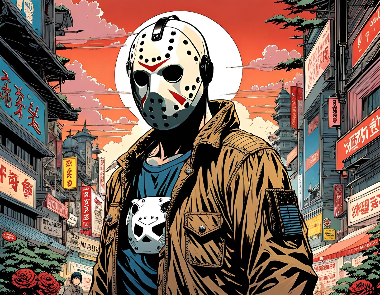 Jason Voorhees in Studio Ghibli Style