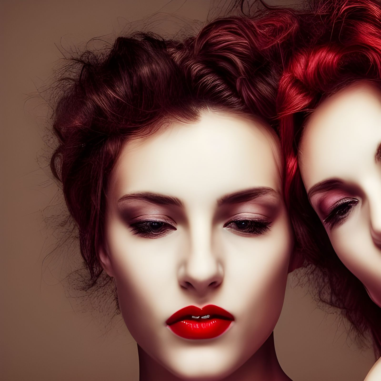 Tender Embrace: Sensual Portrait of Two Women