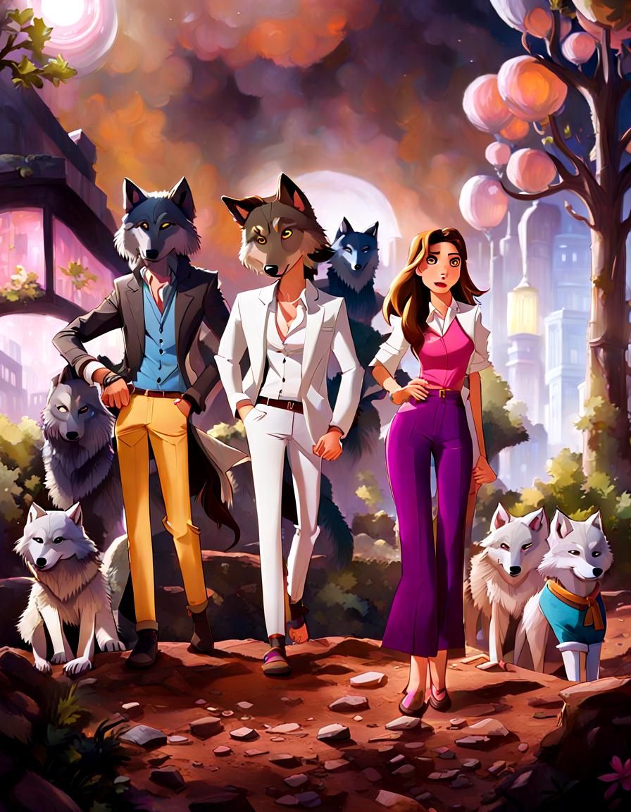 (wolf:40) Mr. Mason Wolf, the handsome and slender roguish gentleman thief brown greyish wolf, who serves as the main pr...