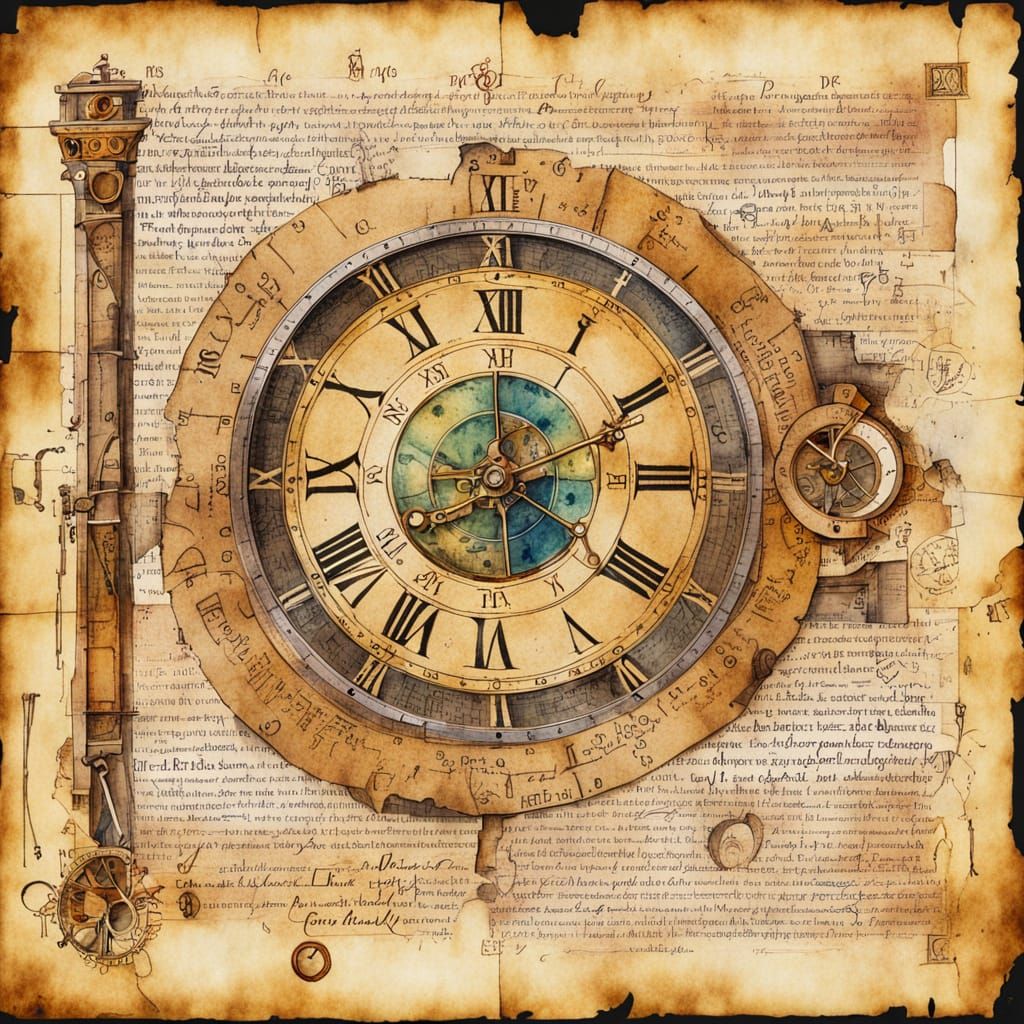 Aged Papyrus Page Features Illuminated Letters and Disassemb...