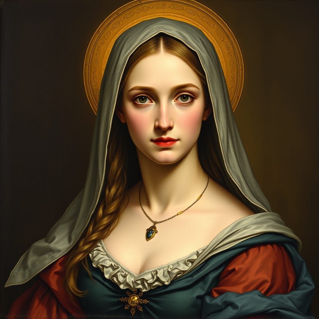 Enigmatic Renaissance-Inspired Portrait of a Mystical Figure