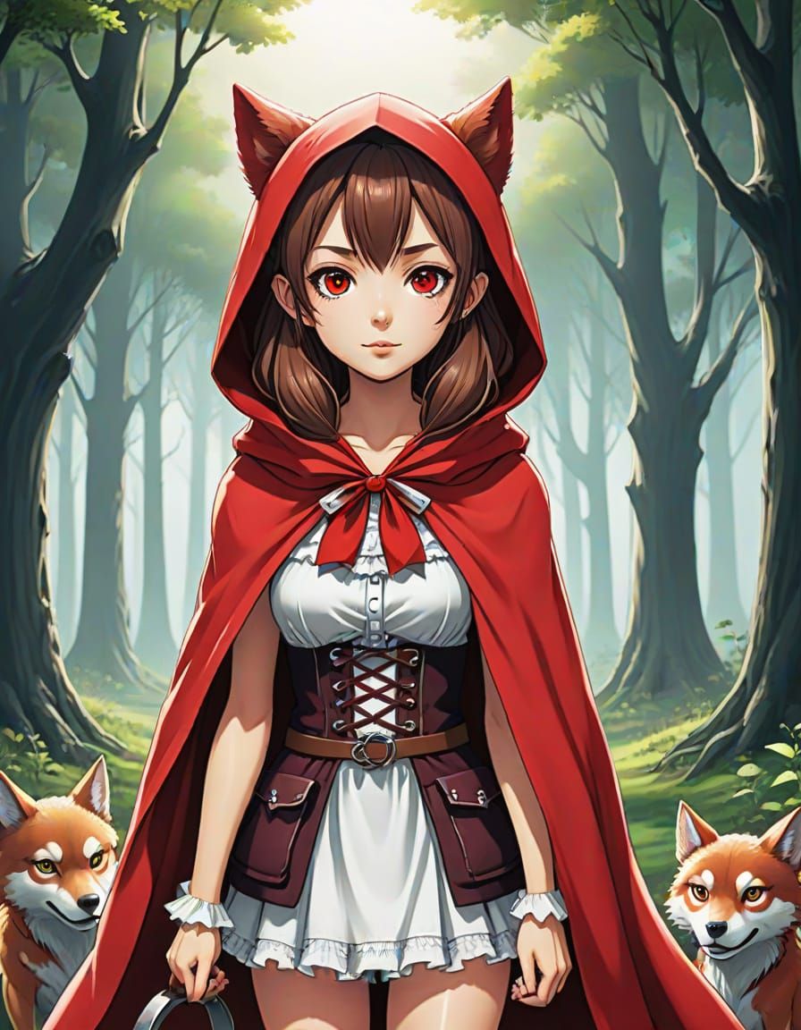 Little Red Riding Hood Anime Illustration