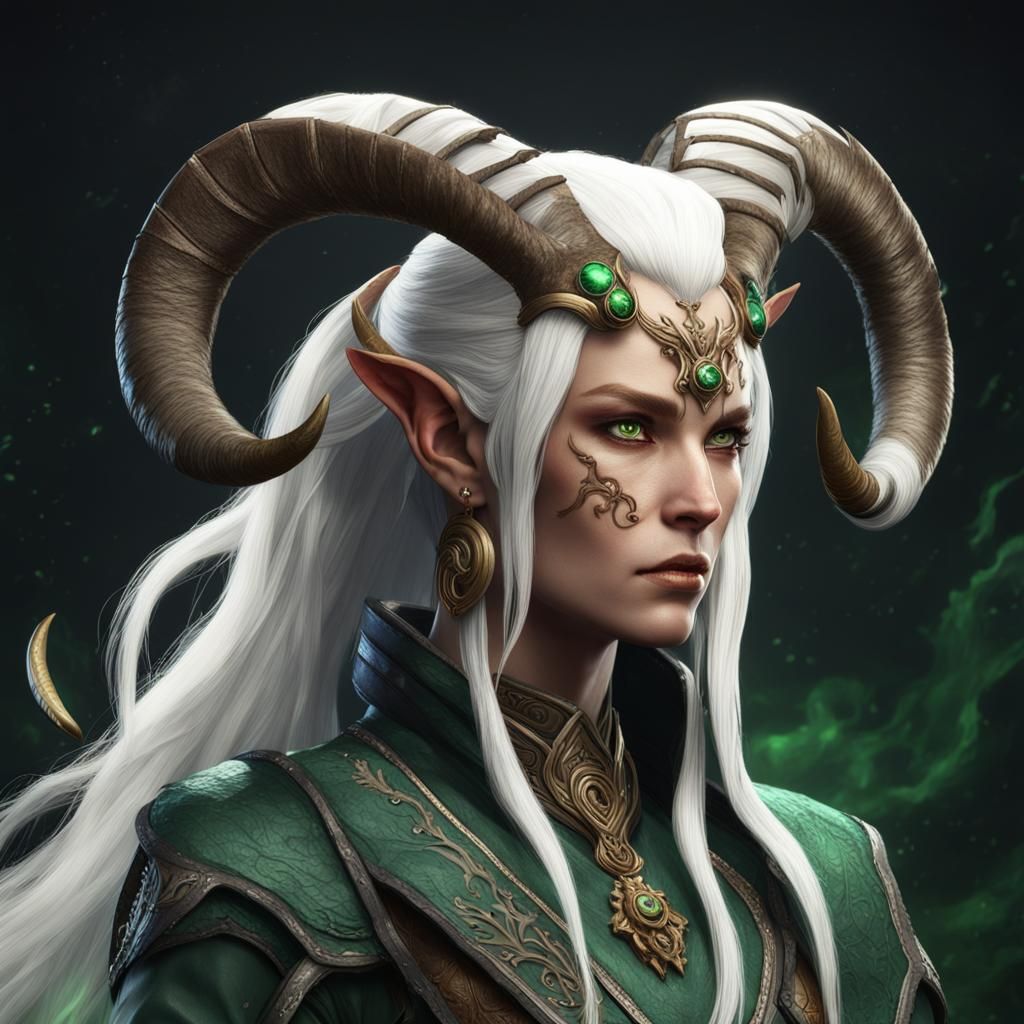 Detailed Goat Woman Character in Fantasy Art Style