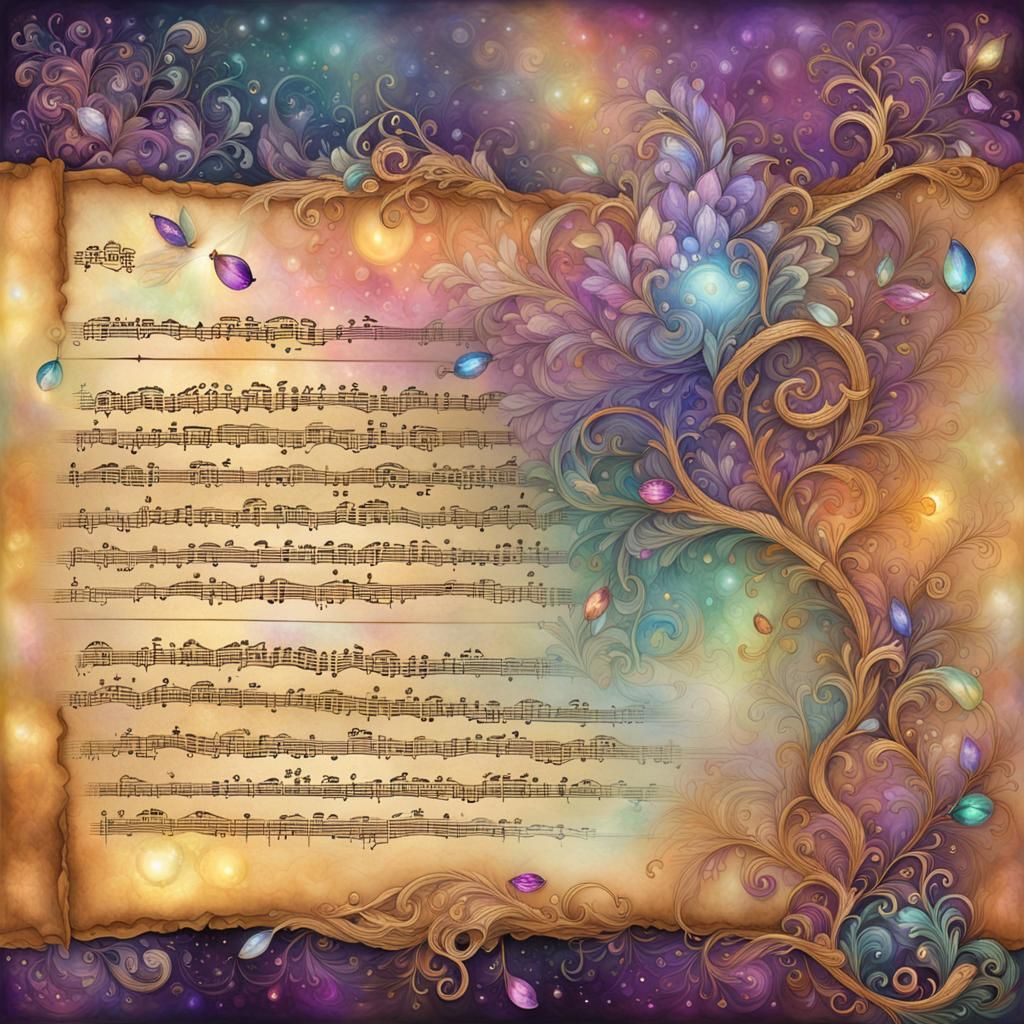 Rainbow Lit Poetry Scroll with Pearl Pen