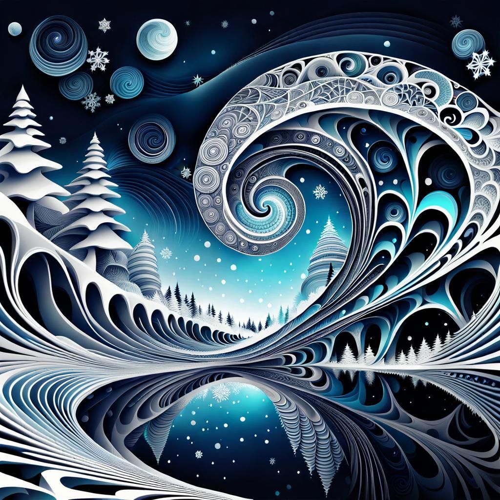 Abstract Fractal Wave Function in 3D Shading