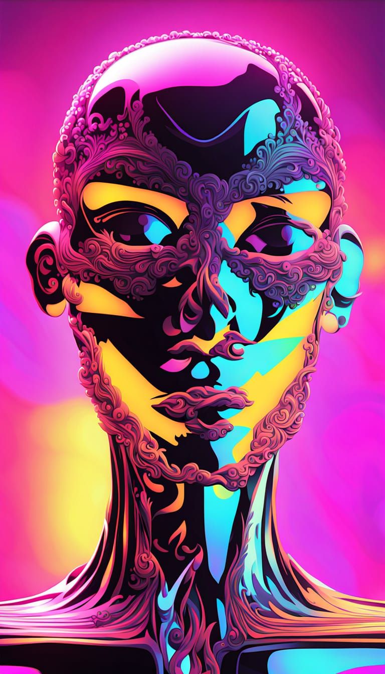 Extrapolate and Illustrate Four Distinct Different Images OF Artificially Intelligent  Program 
  perception of human be...