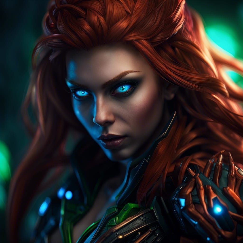 Hyperrealistic Assassin Zyra: Cinematic Portrait