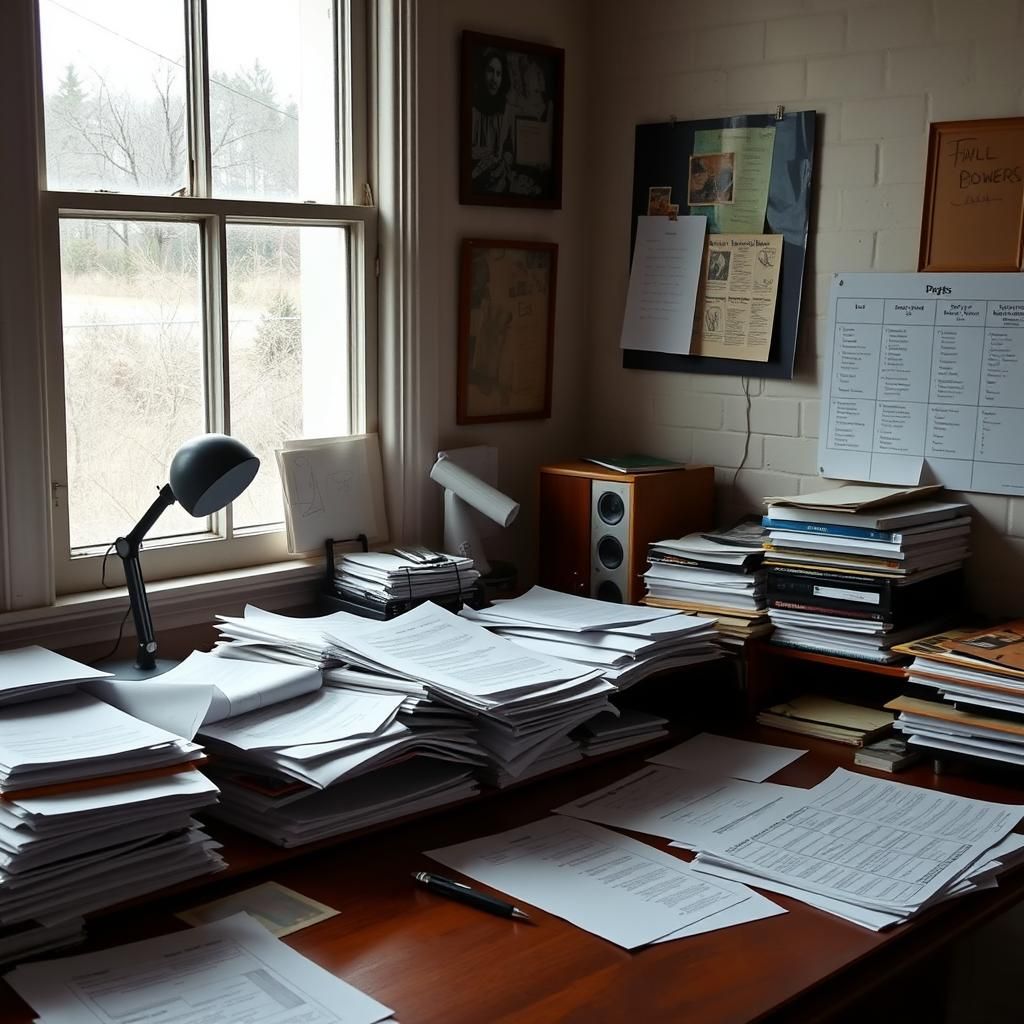 Desk Overwhelmed by Loose Papers