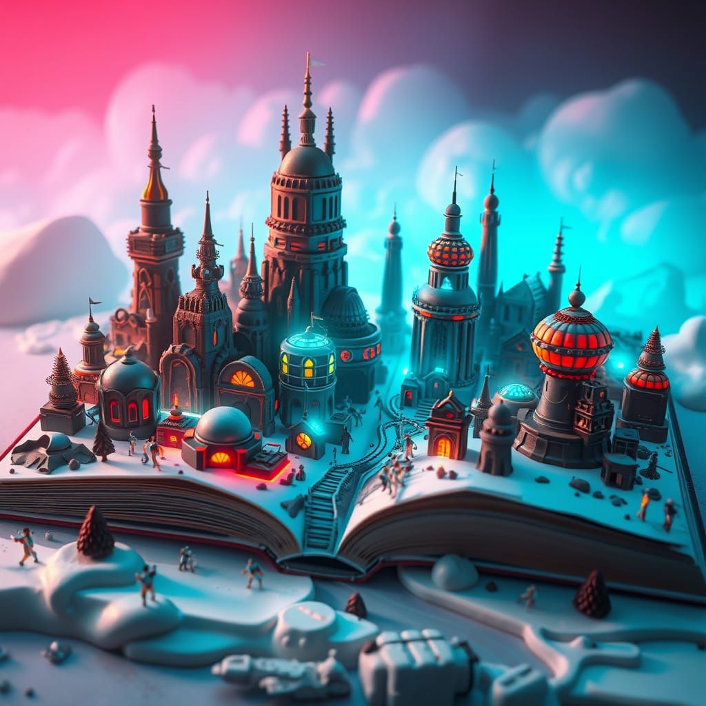 Chocolate City in Cake Book: Futuristic Art