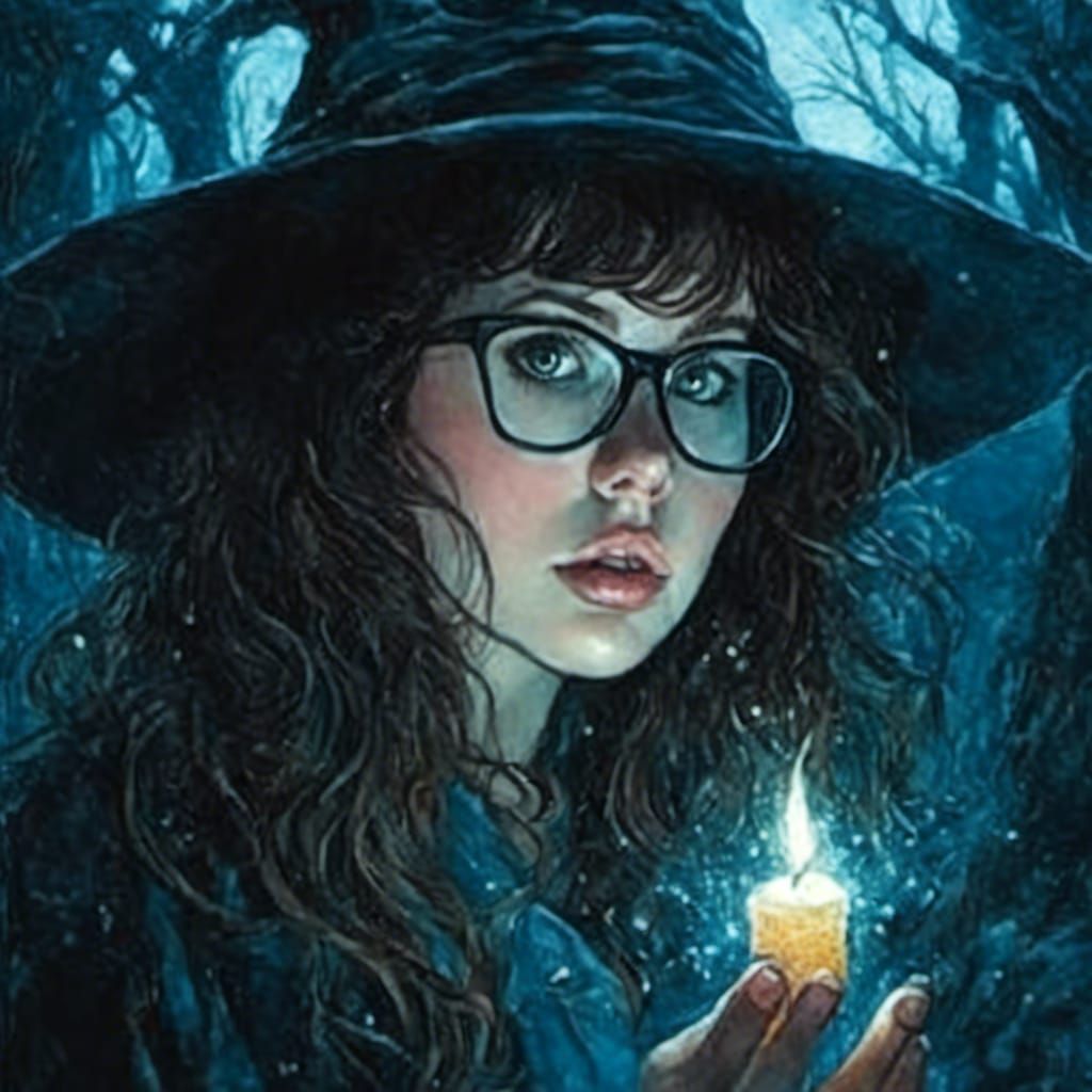 Bioluminescent Portrait in Fantasy Art Style