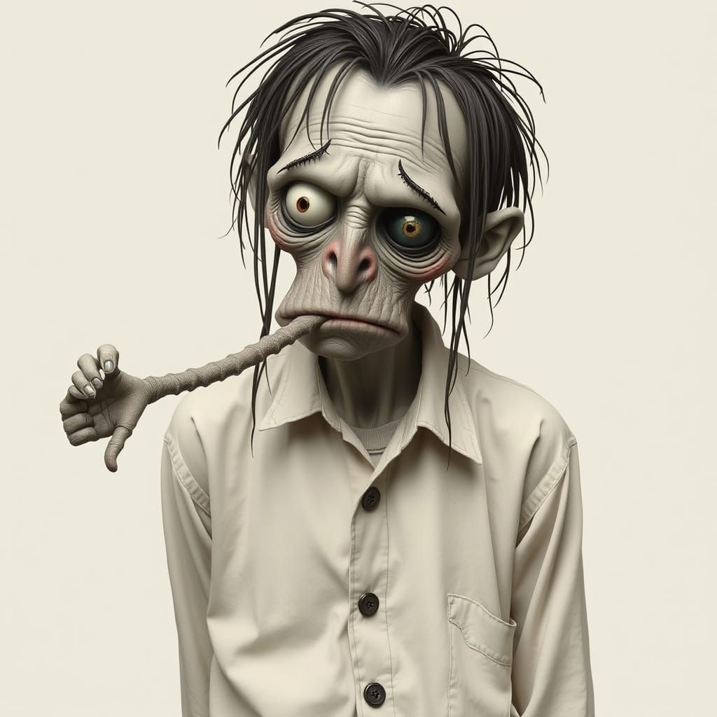 Abstract Conceptual Image of the Idea of Weird