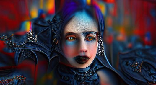 Detailed Gothic Queen Digital Painting
