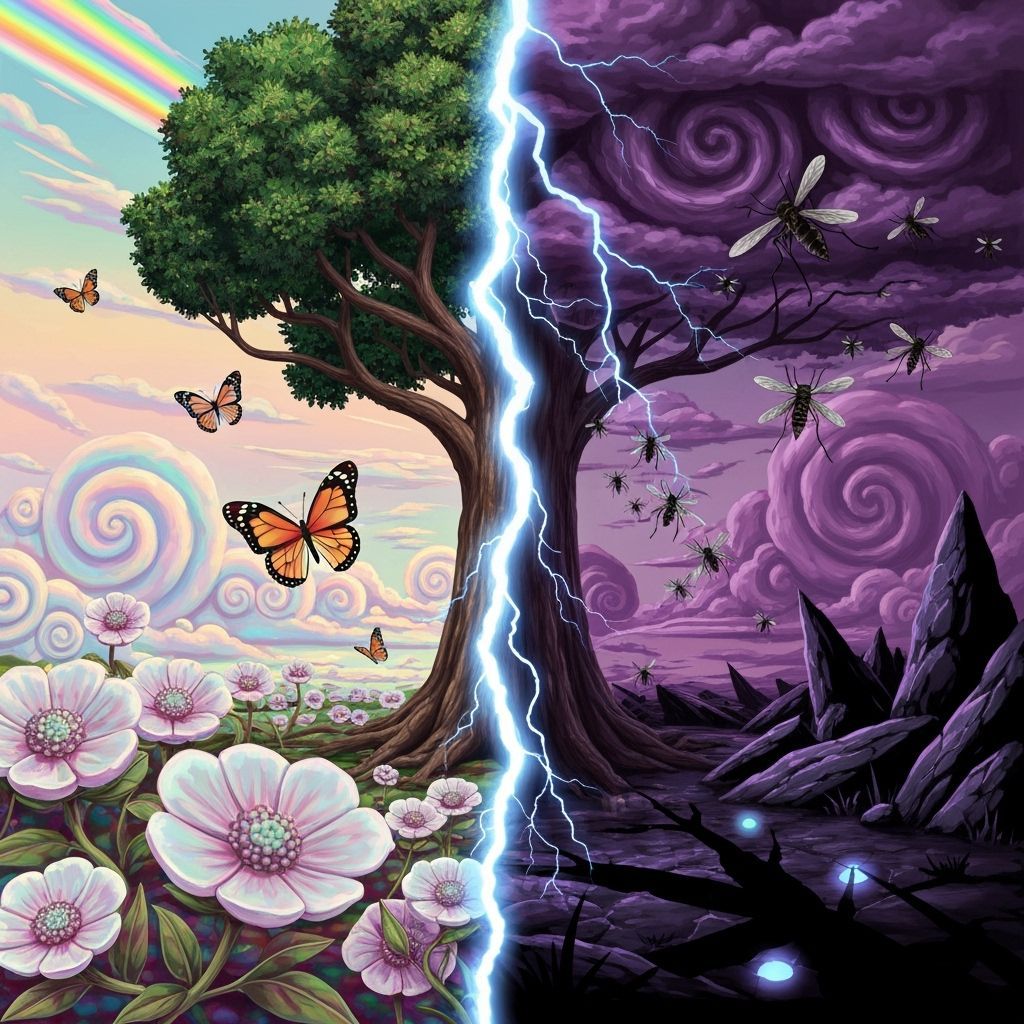 Tree Split by Lightning: Art Deco vs Gothic