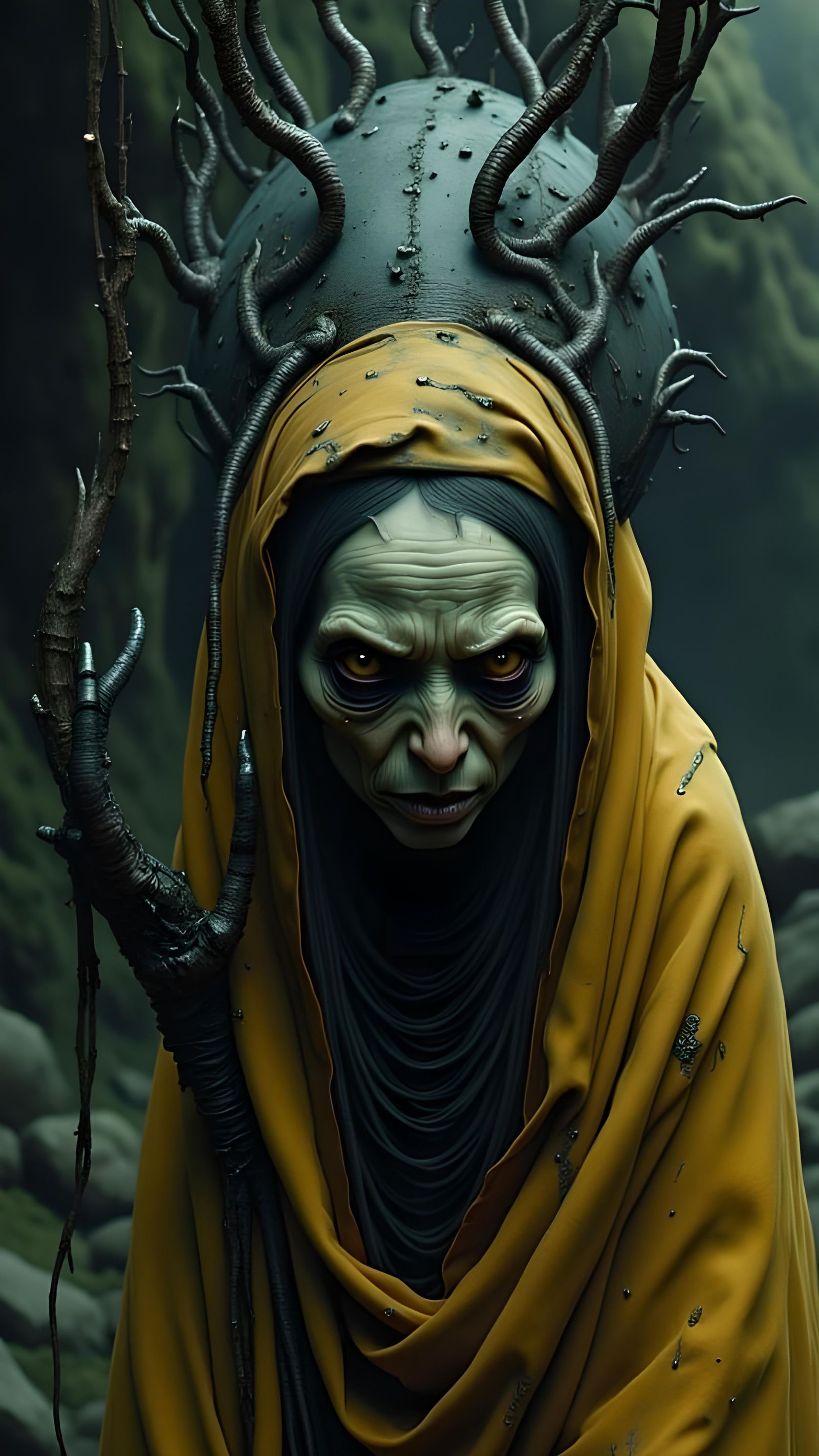 <lora:PandoraBox:1.0> In the year 2150, Peasant Society, Sinister, Dreary, Sick, Malnourished, fluid black, Monochromati...