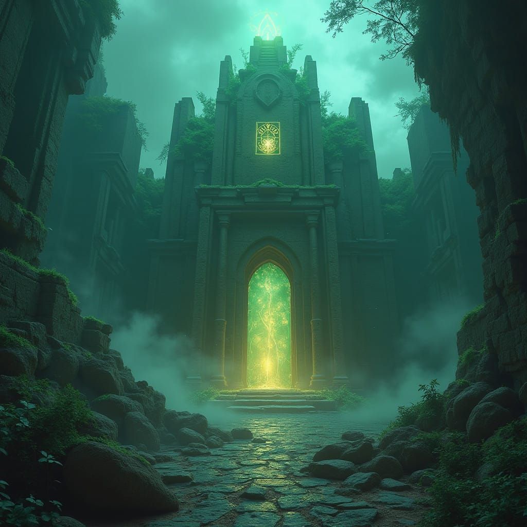 Ancient Temple of Golens in Mystical Arcane Ruins