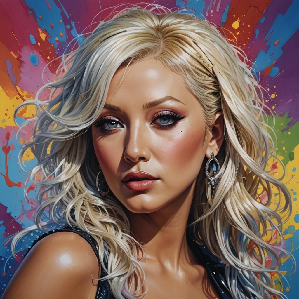 Hyperrealistic Portrait of Christina Aguilera