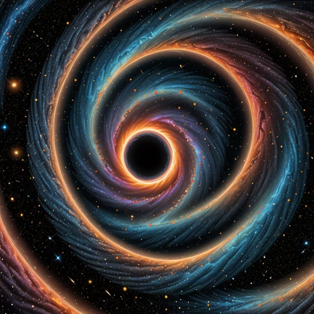 Breathtaking Cosmic Vortex in Neon Colors
