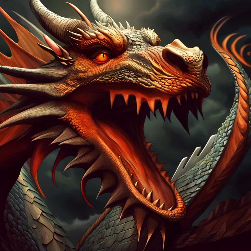 Majestic Dragon Illustration