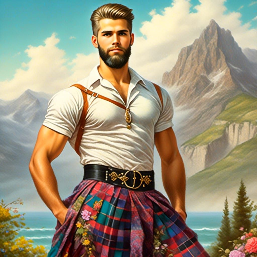 Handsome NC in Scottish kilt