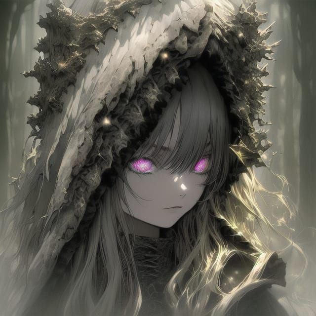 Ethereal Dark Fantasy Anime Maiden