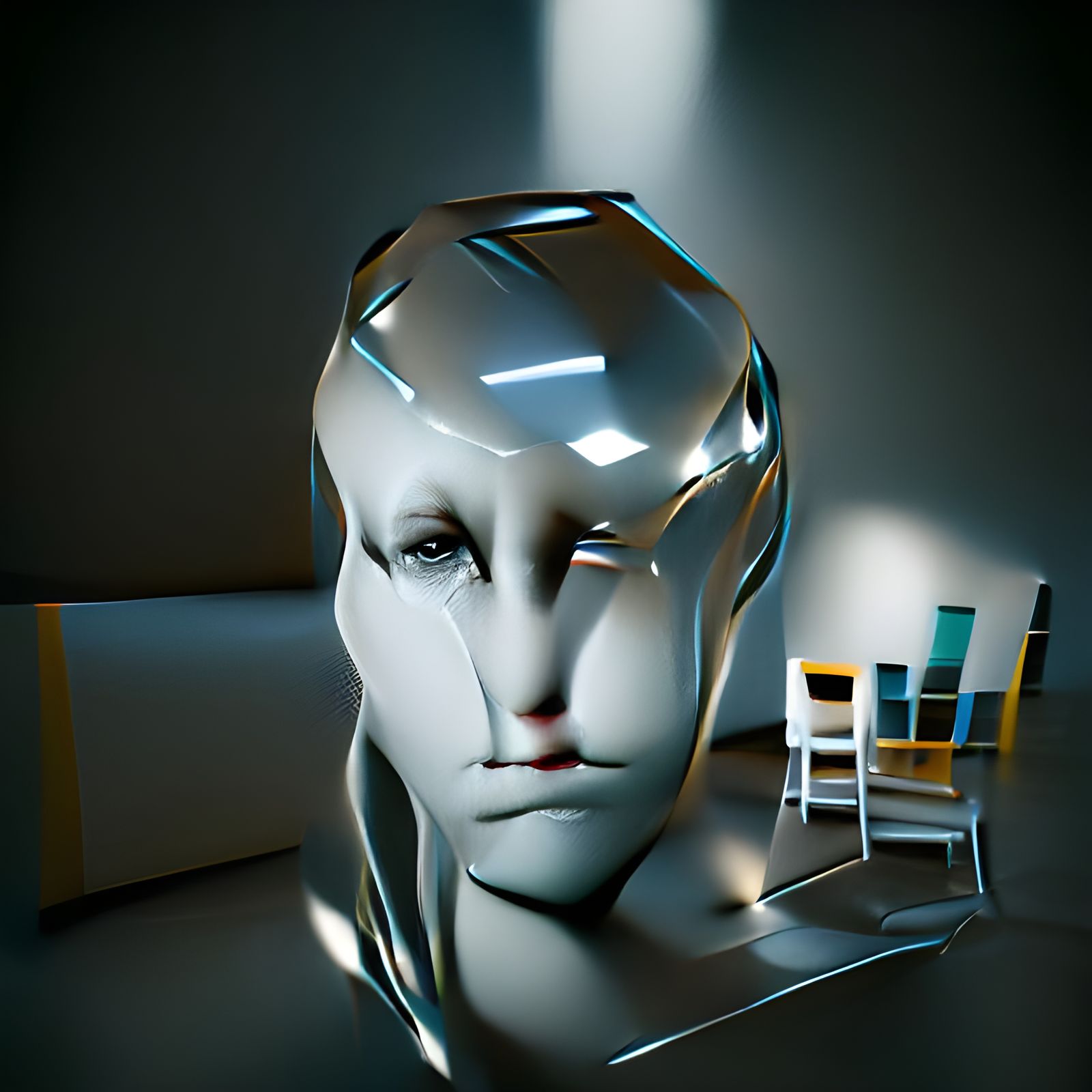 Minimalist Geometric Shape in Isolation