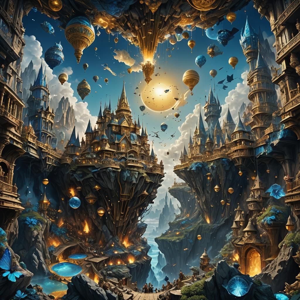 Fantastical Island City of Dwarves and Magicians