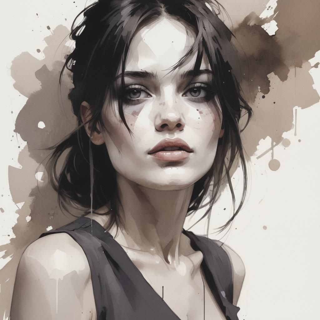 Striking Portrait in Florian Nicolle Style