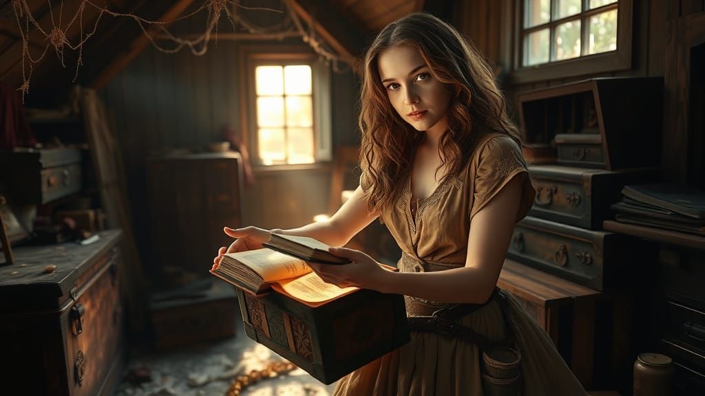 Mystical Attic Sanctuary with a Witch's Discovery