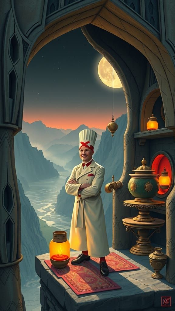 Mystical Cliffside Sanctuary in Intricate Detail