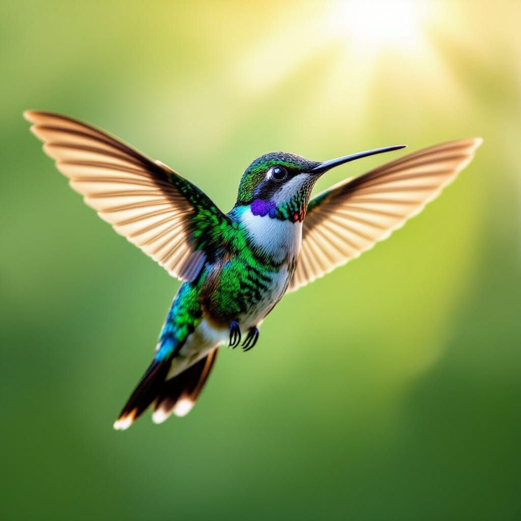 Hummingbird in Flight: Ultra Realistic Wildlife Photography