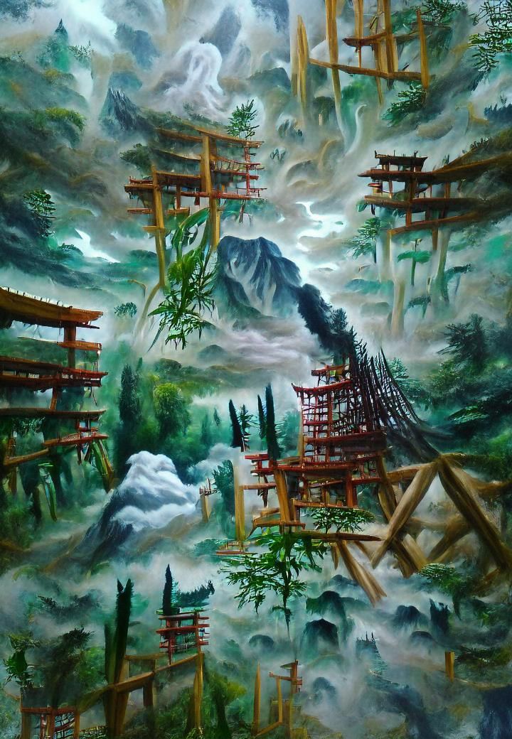 Otherworldly Japanese Kingdom in Bamboo Forest