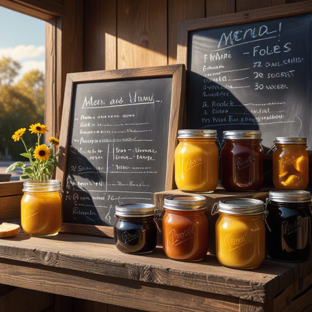 Chalkboard Menu at Quaint Roadside Stand