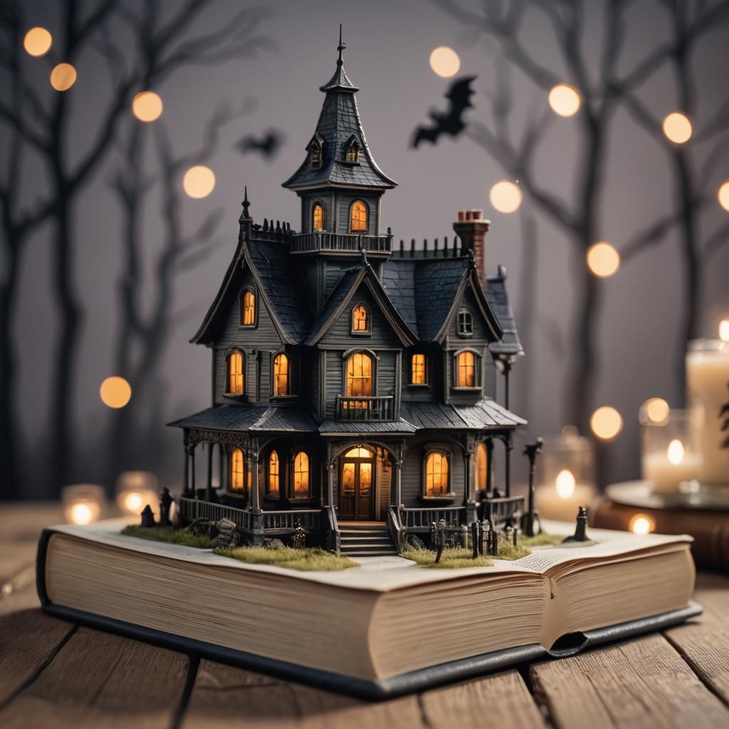 Haunted House Model in Book: Professional Photography