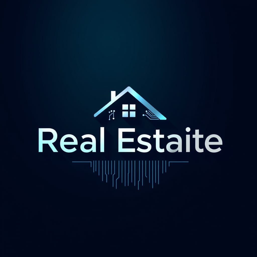 Real EstAIte Logo: Modern AI Integration Design