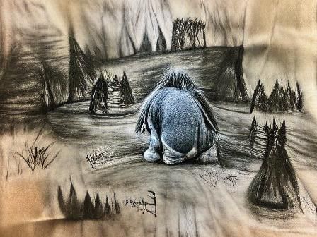 Detailed Charcoal Drawing